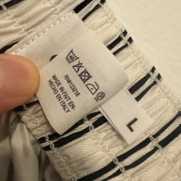 NWOT Charlie by MZ Silk Boxer // Black and White Stripe // Size L - Picture 6 of 7